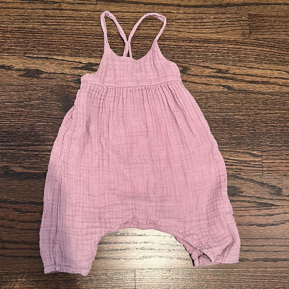 Baby Girl Linen Jumpsuit
